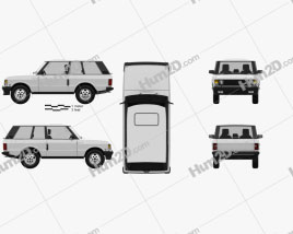 Land Rover Range Rover 3-door 1986 car clipart