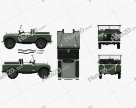 Land Rover Series I Churchill 1954 car clipart