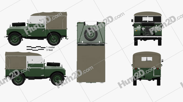 Land Rover Series I 80 Soft Top 1953 PNG Clipart