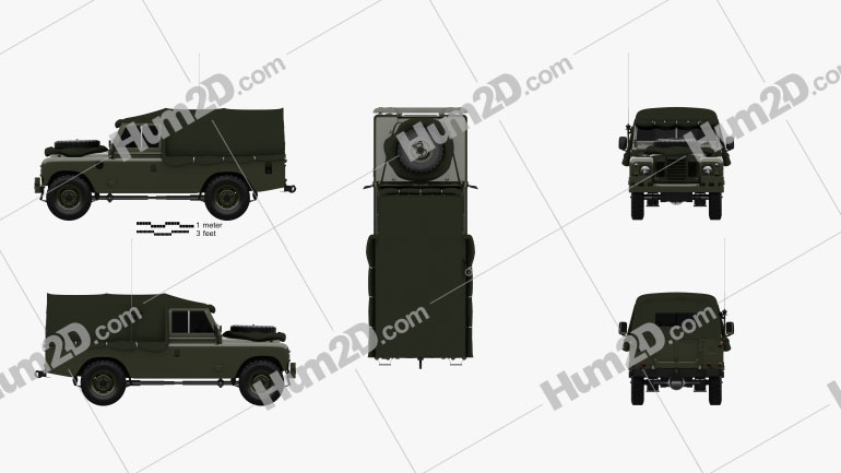 Land Rover Series III LWB Military FFR 1985 car clipart