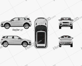 Land Rover Range Rover Evoque HSE de 5 portas com interior HQ 2015 car clipart