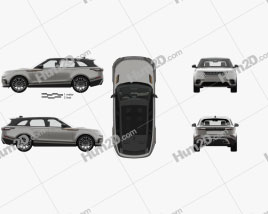Land Rover Range Rover Velar First edition with HQ interior 2018 car clipart