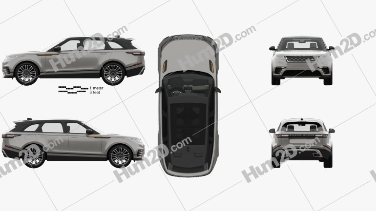 Land Rover Range Rover Velar First edition mit HD Innenraum 2018 Clipart Bild