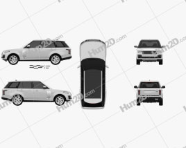 Land Rover Range Rover Autobiography 2018 car clipart