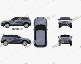 Land-Rover Range Rover Evoque SE 5-türig 2015 car clipart