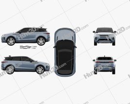 Land Rover Range Rover Evoque R-Dynamic First Edition 2019 car clipart