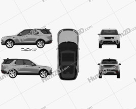 Land Rover Discovery P360 R-Dynamic 2021 car clipart