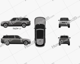 Land Rover Range Rover LWB Autobiography 2022 car clipart