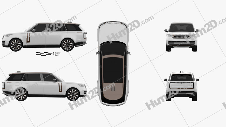 Land Rover Range Rover LWB SV Serenity 2022 car clipart