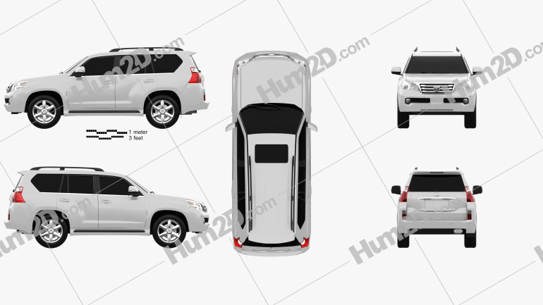 Lexus GX 460 2010 car clipart