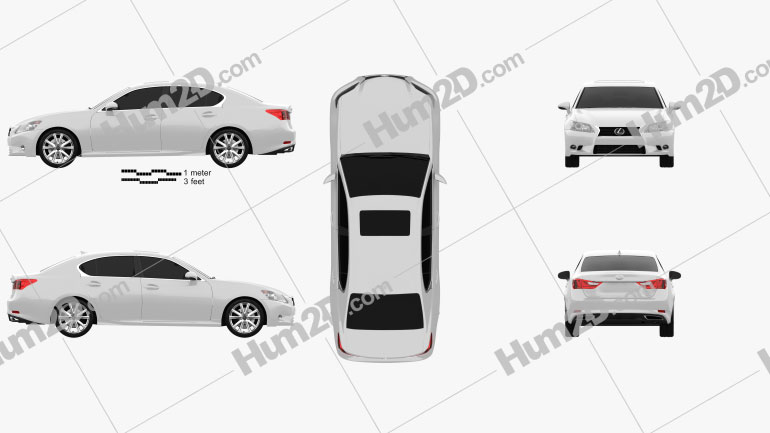 Lexus GS 2012 Clipart - Download Vehicles Clipart Images and Blueprints