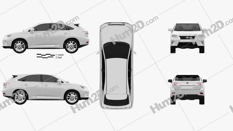 Lexus RX F Sport hybrid (AL10) 2012 car clipart