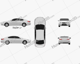 Lexus ES hybrid (XV50) 2013 car clipart