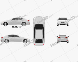 Lexus IS (XE20) 2012 car clipart