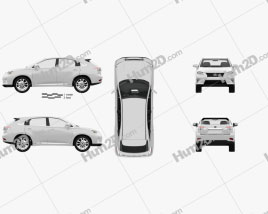 Lexus RX F Sport hybrid (AL10) with HQ interior 2012 car clipart