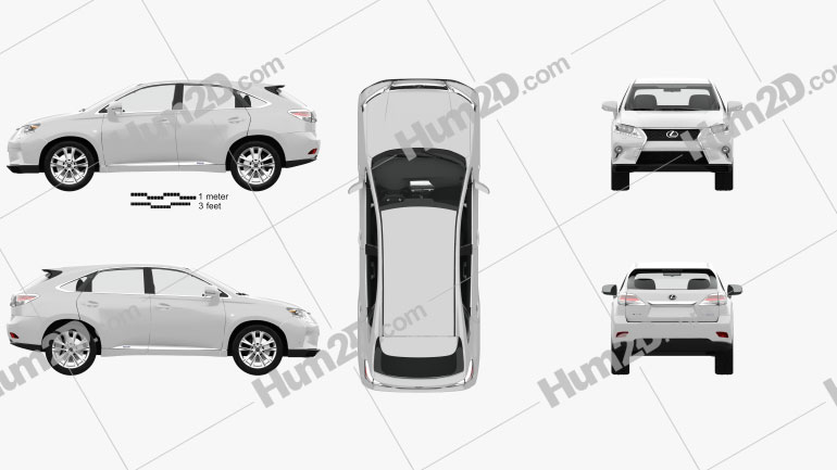 Lexus RX F Sport hybrid (AL10) com interior HQ 2012 car clipart