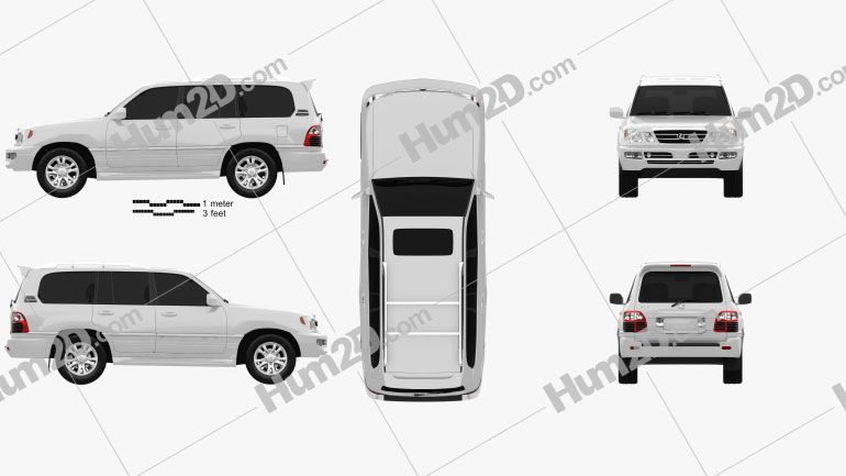 Lexus LX 2003 Clipart - Download Vehicles Clipart Images and Blueprints