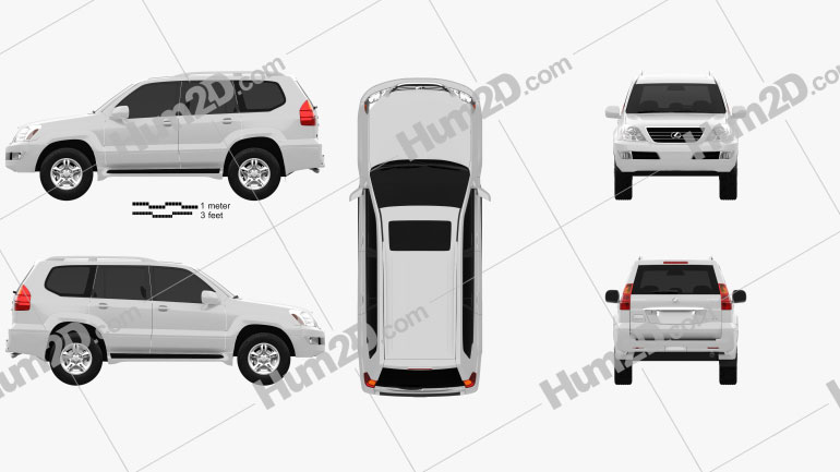 Lexus GX (J120) 2009 car clipart