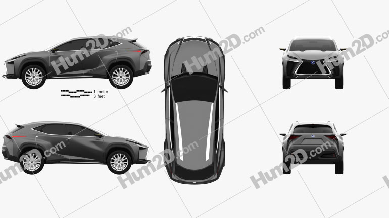 Lexus LF-NX 2013 car clipart