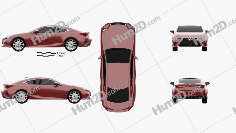 Lexus RC 2014 car clipart