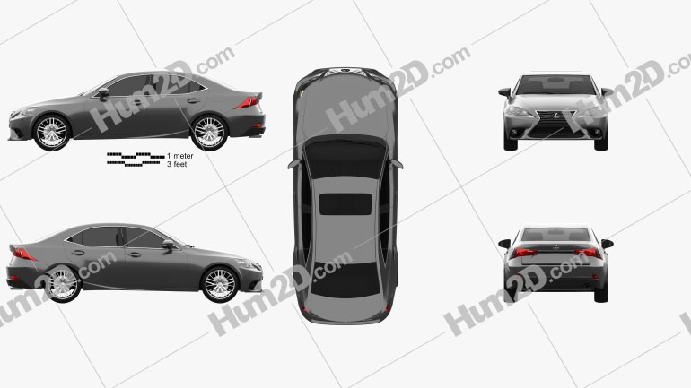 Lexus IS (XE30) 2013 car clipart