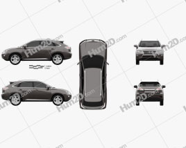 Lexus RX 2012 car clipart