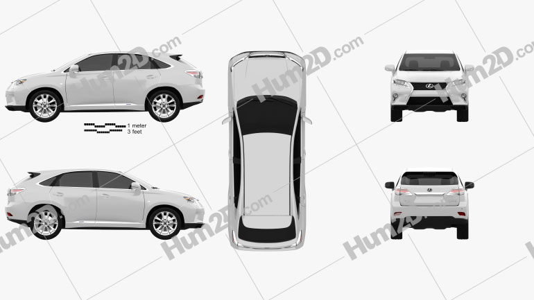 Lexus RX F sport hybrid 2012 Clipart Image