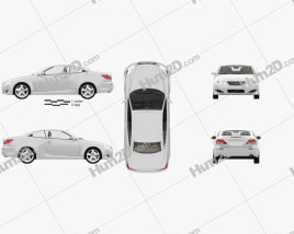 Lexus IS (XE20) with HQ interior 2010 car clipart