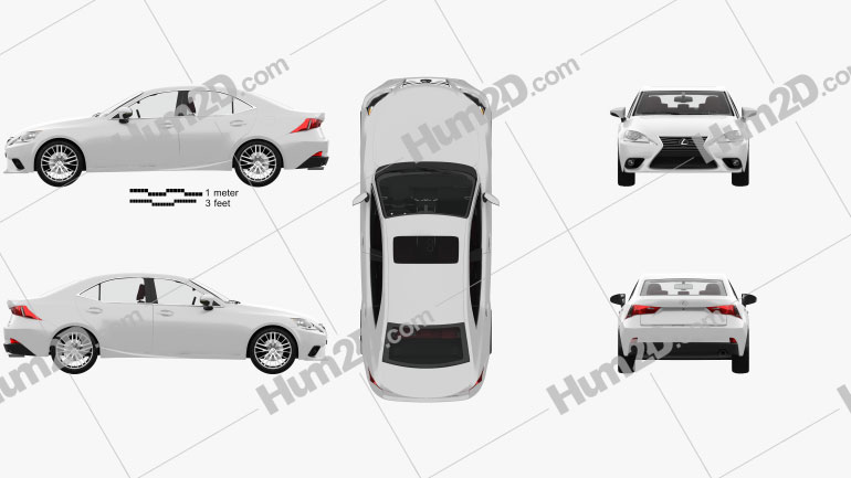 Lexus IS (XE30) com interior HQ 2013 car clipart