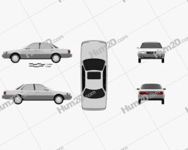 Lexus ES 1989 car clipart