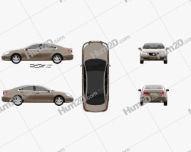 Lexus ES 2009 car clipart