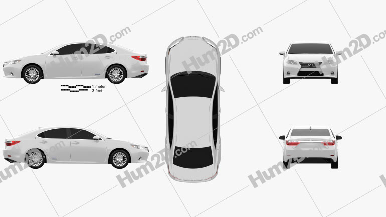 Lexus ES 2013 car clipart