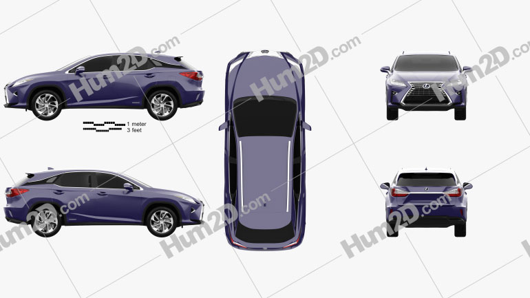 Lexus RX hybrid 2016 Clipart Image