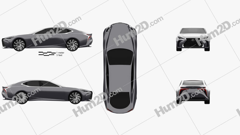 Lexus LF-FC 2015 car clipart