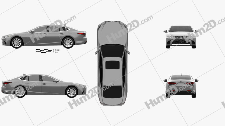 Lexus LS 2017 car clipart