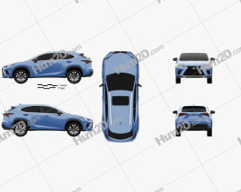 Lexus NX F sport 2017 car clipart