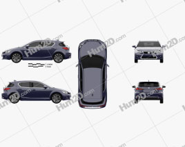 Lexus CT Hybrid Prestige 2018 car clipart