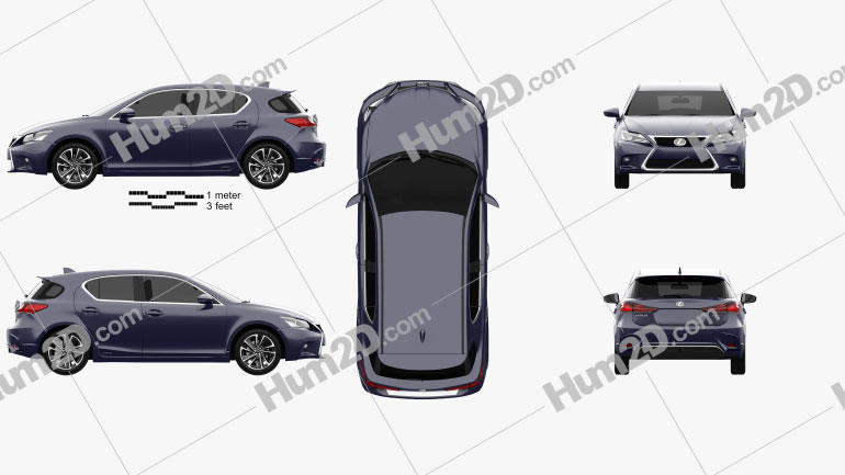 Lexus CT Hybrid Prestige 2018 car clipart