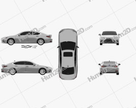 Lexus ES 300h 2019 car clipart