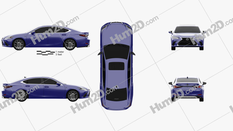 Lexus ES 350h F-sport 2019 Blueprint