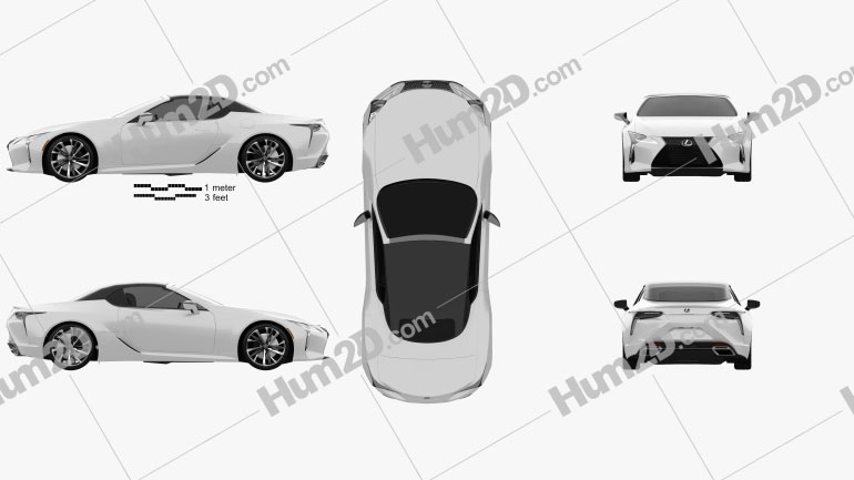 Lexus LC convertible 2019 car clipart