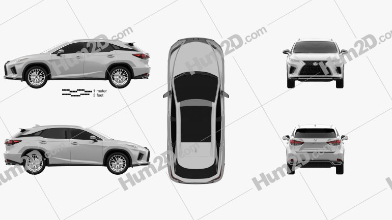 Lexus RX F Sport 2019 car clipart
