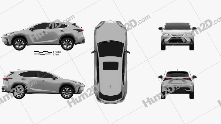 Lexus NX US-spec hybrid 2020 Blueprint