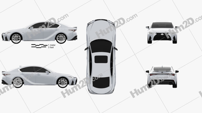 Lexus IS F Sport 2021 car clipart