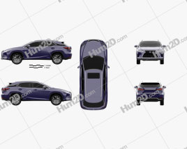 Lexus RX hybrid Executive 2020 car clipart