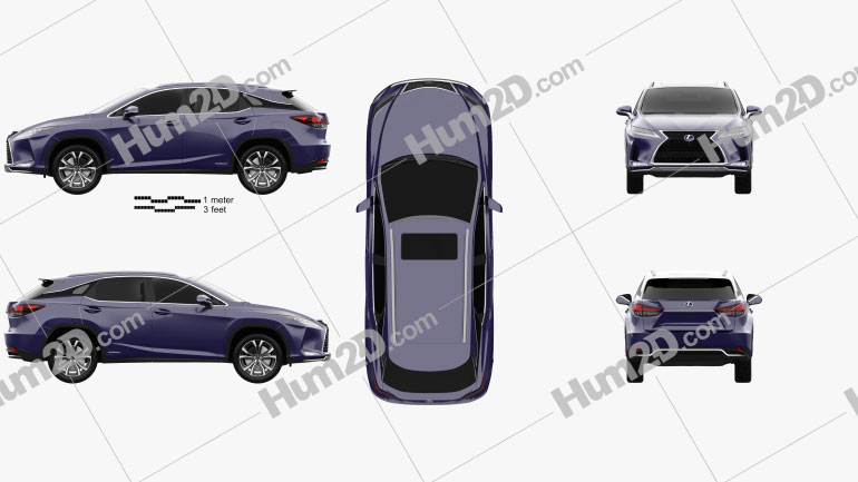 Lexus RX hybrid Executive 2020 car clipart