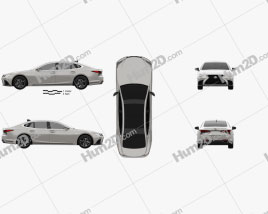 Lexus LS F-Sport 2021 car clipart