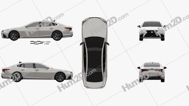 Lexus Ls F Sport 21 Clipart And Blueprint Download Vehicles Clip Art Images In Png Psd