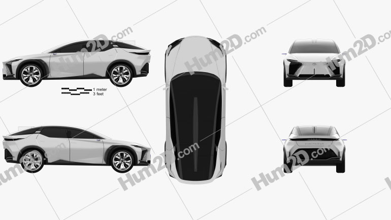 Lexus LF-Z Electrified 2021 Clipart Bild