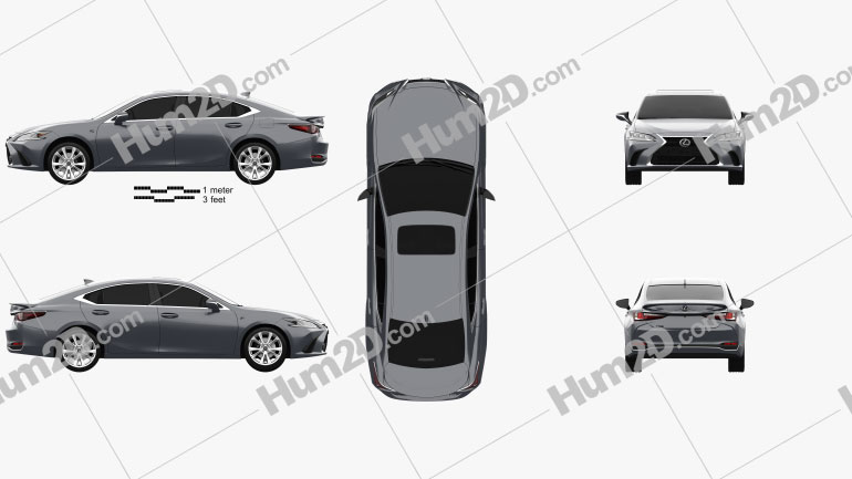 Lexus ES 2021 car clipart